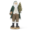 K & K Interiors Inc Velvet Santa Dark Green