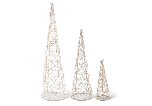  K & K Interiors Inc Cone Tree Glitter Pearls 