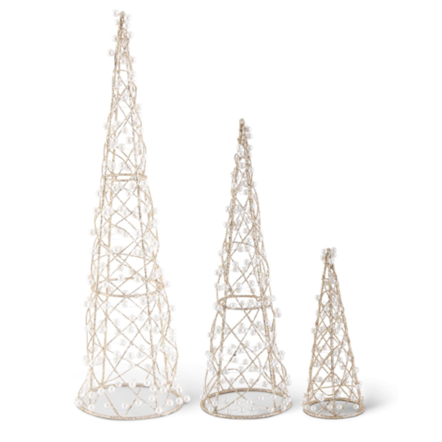 Cone Tree Glitter Pearls