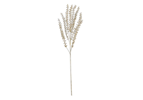  K & K Interiors Inc Teardrop Leaves Glitter Stem 