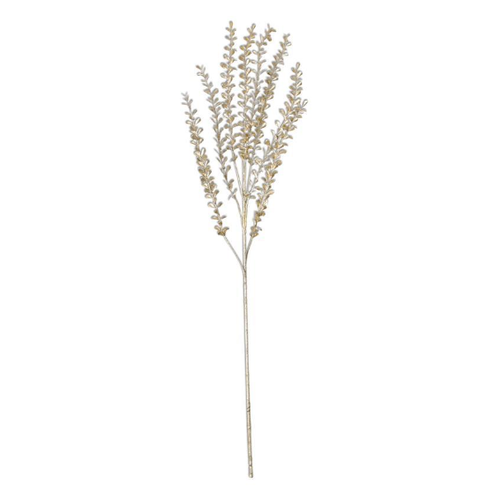  K & K Interiors Inc Teardrop Leaves Glitter Stem 
