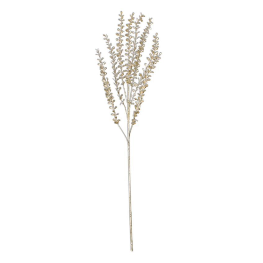 Teardrop Leaves Glitter Stem