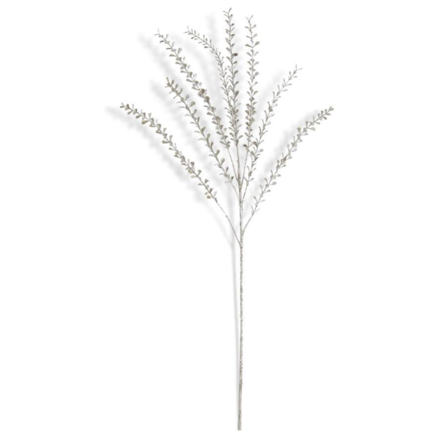 Teardrop Leaves Glitter Stem