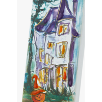 Haunted House Flat Candle