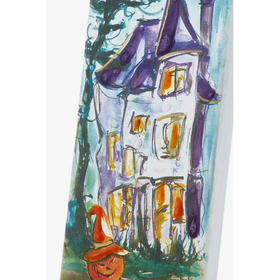 Haunted House Flat Candle