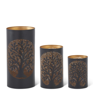 K & K Interiors Inc Tree Black Candleholder