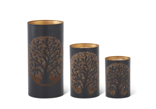  K & K Interiors Inc Tree Black Candleholder 