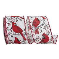 Cardinal Perch Ribbon 2.5"