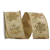 Reliant Ribbon Glitter Gold Snowflake Ribbon 2.5 in