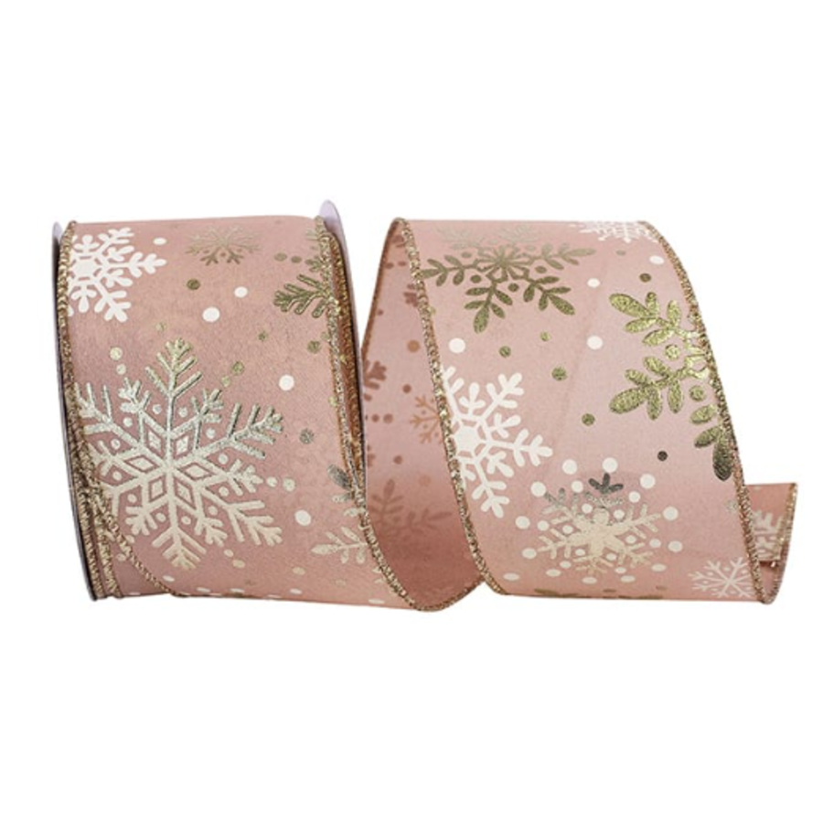 Rose Snowflake Ribbon 2.5 in