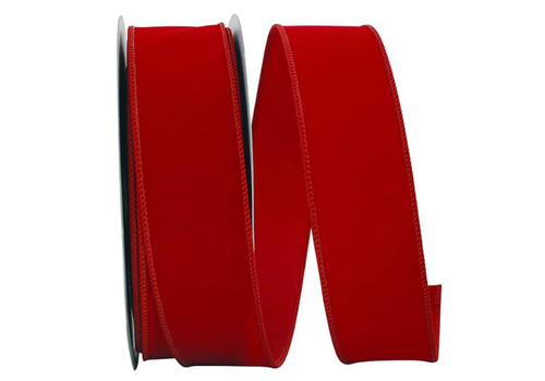  Reliant Ribbon Velvet Red Ribbon 2.5 in 