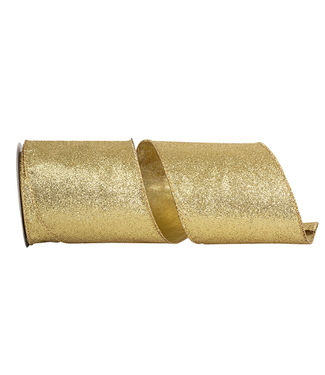 Reliant Ribbon Glitter Gold Metalllic Ribbon 4 in wide
