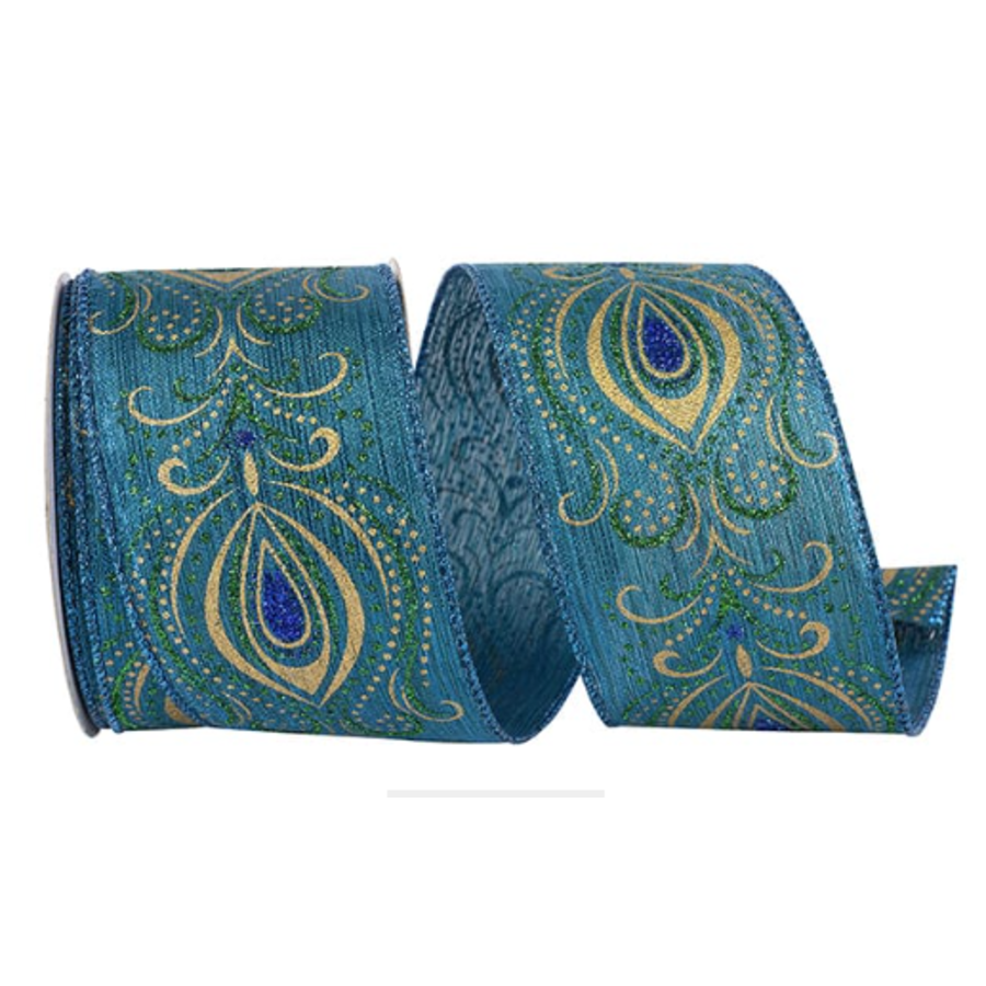 Peacock Fashion Ribbon 2.5" wide