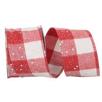 Snowy Buffalo Check Ribbon