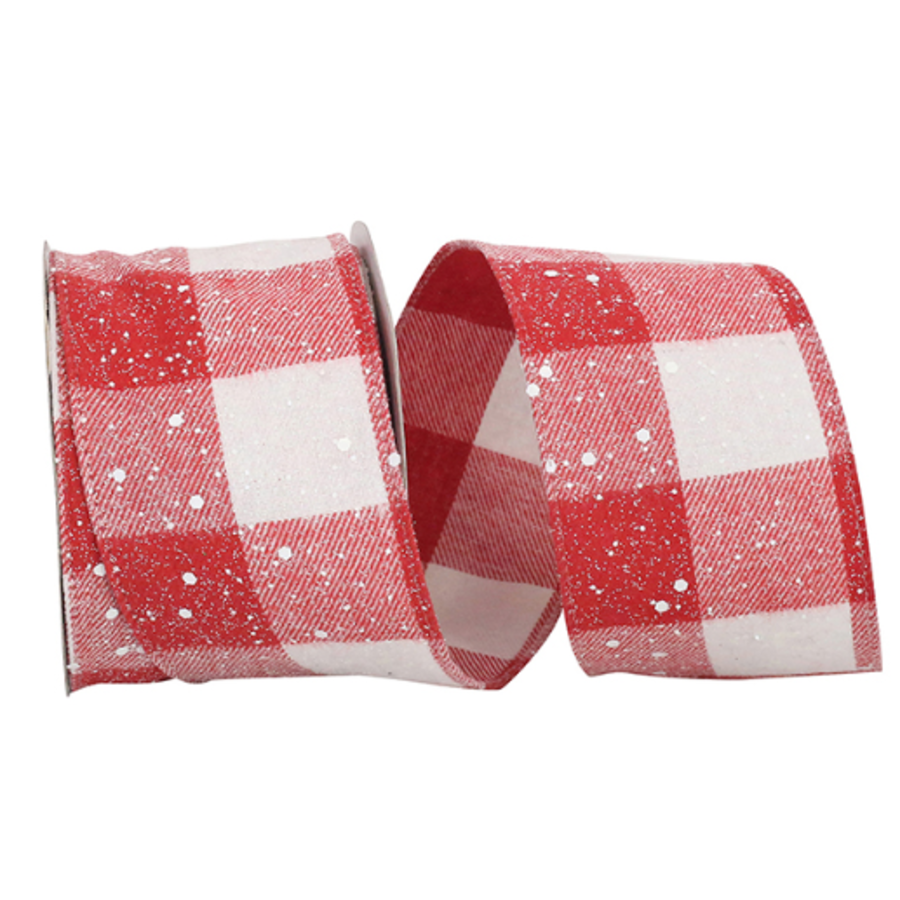 Snowy Buffalo Check Ribbon