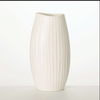 Sullivans White Ribbed Vase