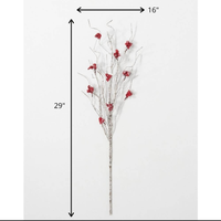 Iced Berry Birch Spray 29"H