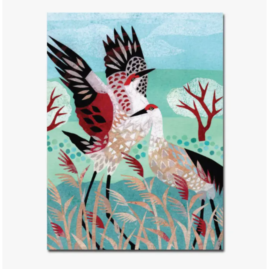 Dancing Cranes Wedding Card