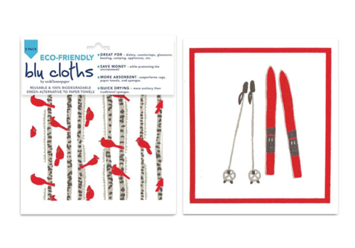  Rockflowerpaper Alpine Ski Reusable Cloth Set of 2 