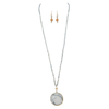 Rain Jewelry Collection Gold White Stone Pendant Necklace Set Rain Jewelry Collection Gold White Stone Pendant Necklace Set