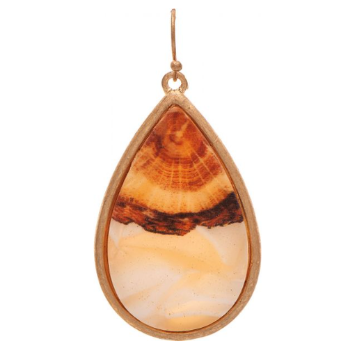  Rain Jewelry Collection Gold Brown Desert Teardrop Earrings 