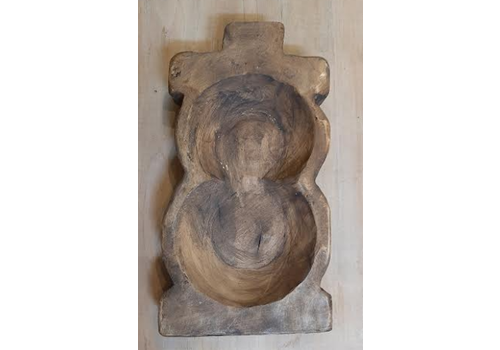  Rustic Farm Handmade Snowman Wood Bowl 