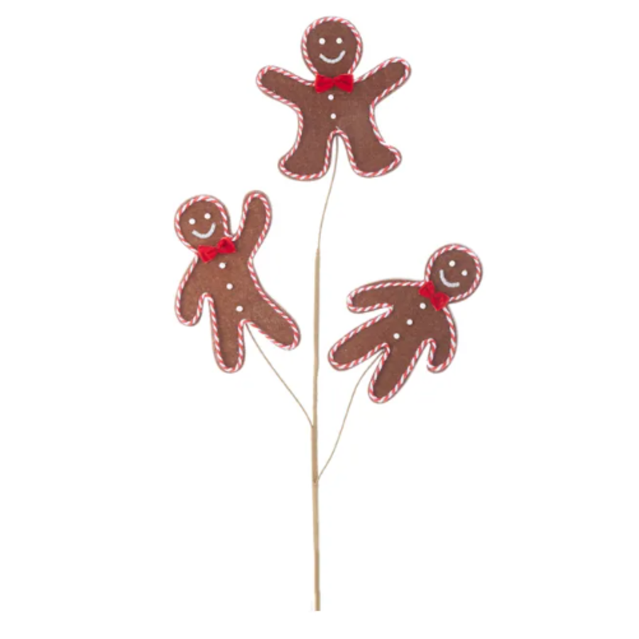 Gingerbread Spray 25"