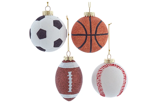  Kurt Adler Shatterproof Sports Ball Ornament 