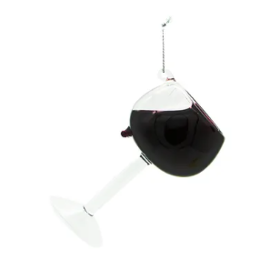 Wine Glass Spill Orn
