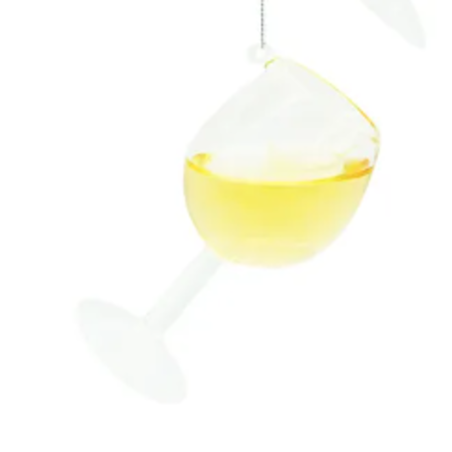 Wine Glass Spill Orn