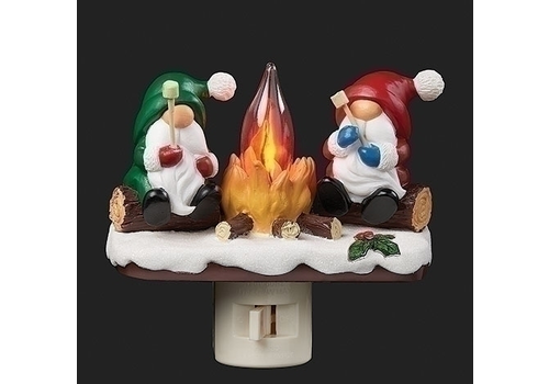  Roman Inc Gnomes by Campfire Night Light 