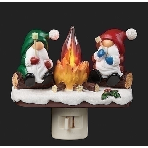  Roman Inc Gnomes by Campfire Night Light 