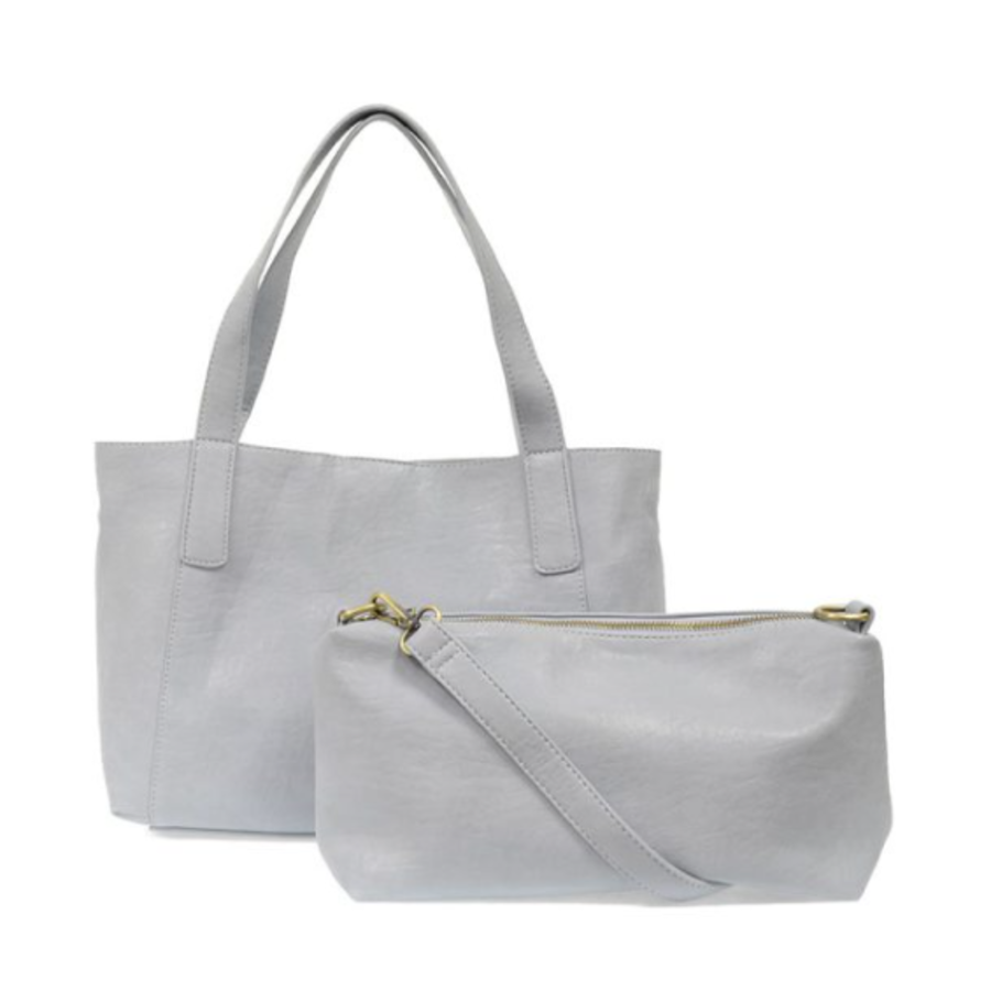 2 in 1 Vegan Leather East/West Tote
