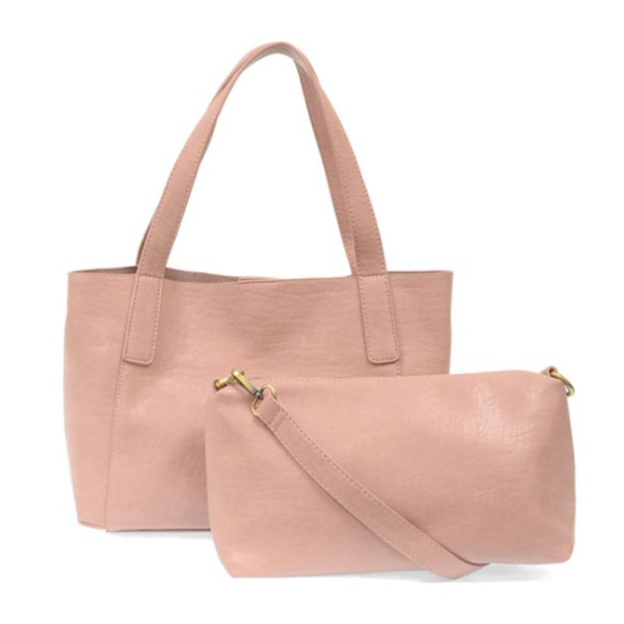 2 in 1 Vegan Leather East/West Tote