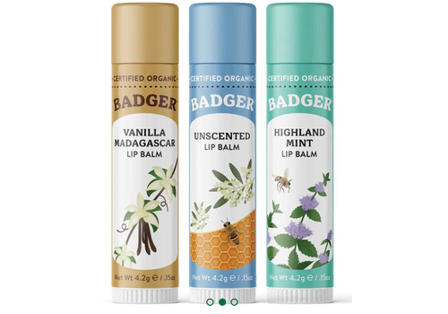  Badger Holiday Lip Balm Set 3 Pack Blue Box 