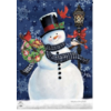 Snowman Holiday Cheer Garden Flag