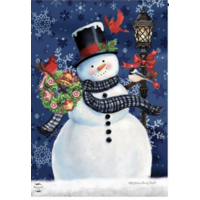 Snowman Holiday Cheer Garden Flag