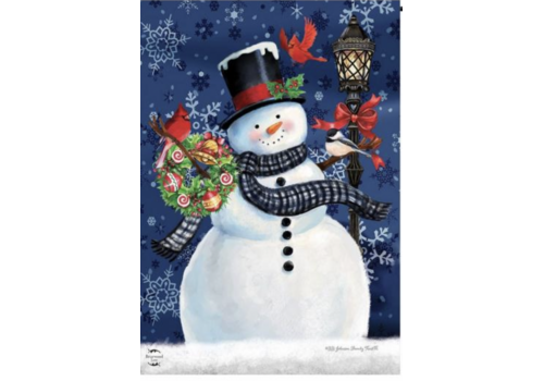  Snowman Holiday Cheer Garden Flag 