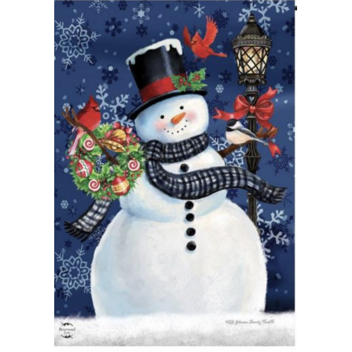  Snowman Holiday Cheer Garden Flag 