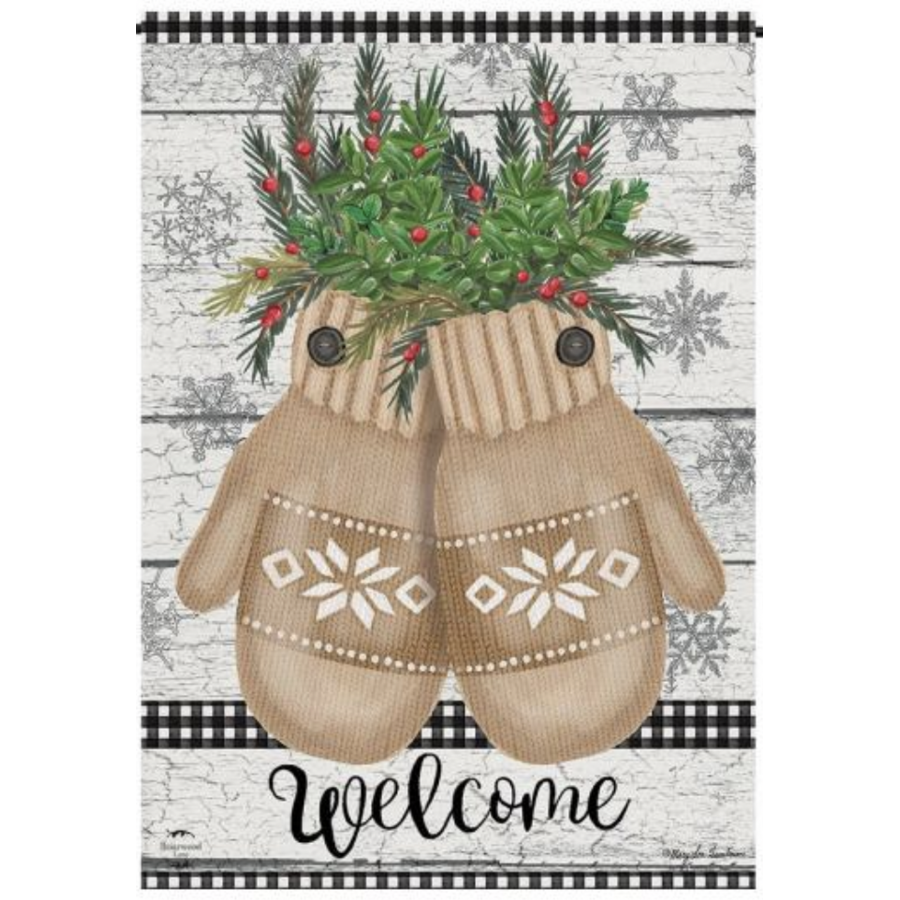 Farmhouse Mittens Garden Flag