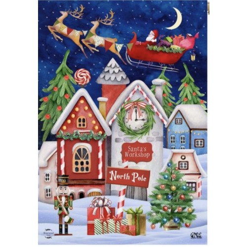  North Pole Magic House Flag 
