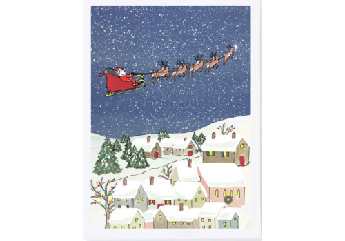  Molly O Santa Over Village Card 