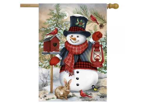  Snowman and Friends House Flag 