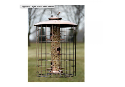  Caged Seed Tube Feeder 6 Port 