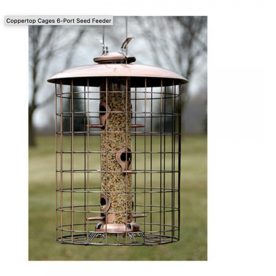 Caged Seed Tube Feeder 6 Port