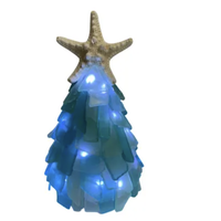 6" Seaglass Tree with Lights Ocean