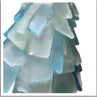 6" Seaglass Tree with Lights Ocean