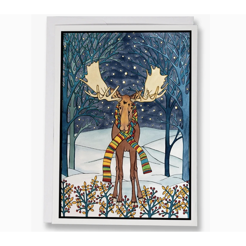  Sarah Angst Holiday Moose Card 