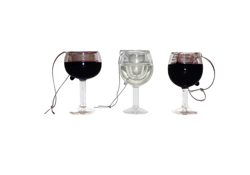  Kurt Adler Wine Glass Ornament 