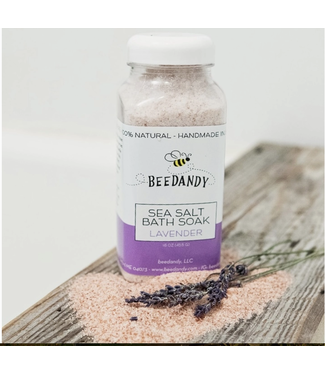 Beedandy Sea Salt Bath Soak Lavender 16 oz Jar